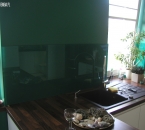 Panel kuchenny zielony - szkło lacobel