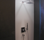 Panel ścinny prysznicowy - lacobel biały